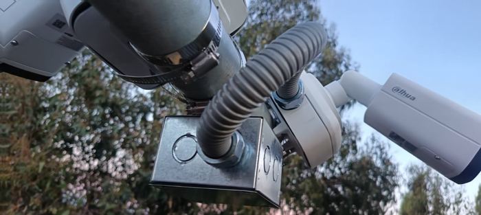 Detalle de montaje de cámara